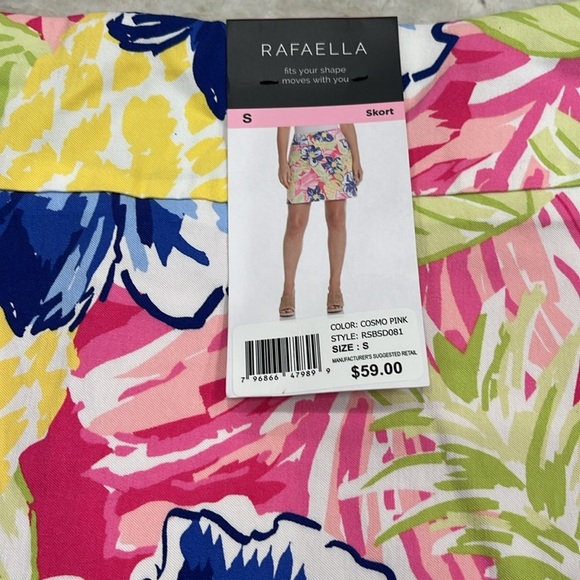 NEW Rafaella | Cosmo Pink Tropical Floral Skort | Size Small - Picture 5 of 13